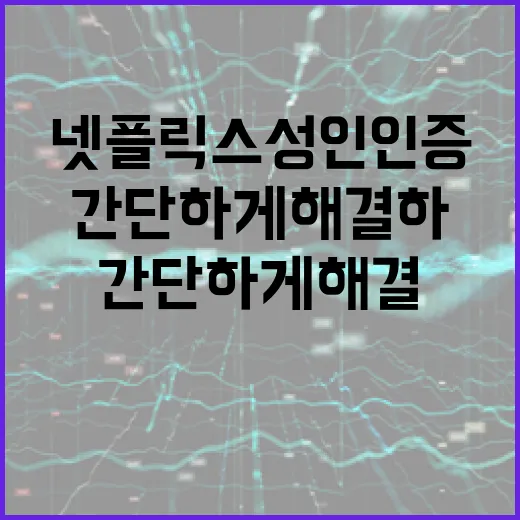 넷플릭스 성인인증 간단하게 해결하는 방법 - 요약