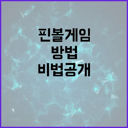 핀볼게임 잘하는 방법: 고수들의 비법 공개 - 요약