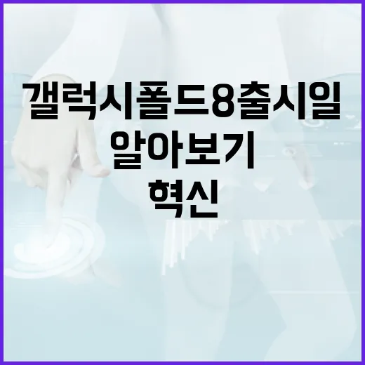 갤럭시 폴드8 출시일 알아보기: 혁신의 끝은 어디인가 - 요약