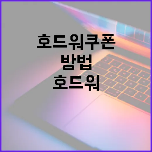 호드워 쿠폰을 활용하는 방법과 팁 - 요약