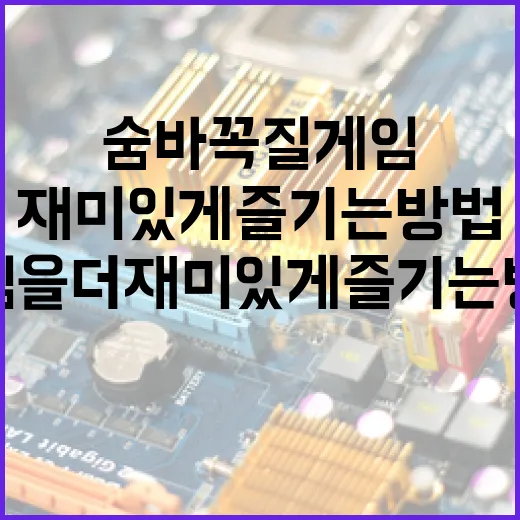 숨바꼭질 게임을 더 재미있게 즐기는 방법 - 요약