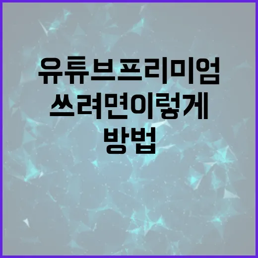 유튜브프리미엄 제대로 쓰려면 이렇게 세팅하는 방법 - 요약