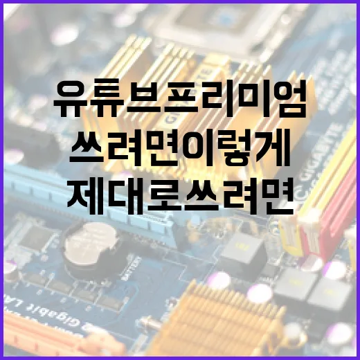 유튜브프리미엄 제대로 쓰려면 이렇게 세팅하세요 - 요약