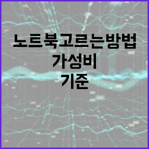 가성비노트북 고르는 방법, 체감 성능 기준으로 이렇게 보면 됩니다 - 요약
