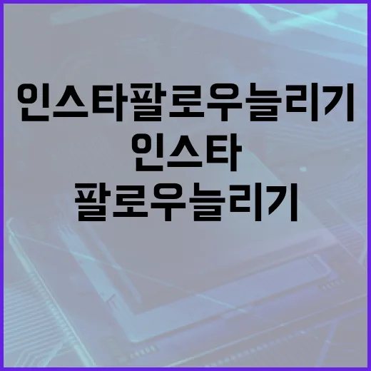 인스타팔로우늘리기, 숫자보다 반응을 먼저 올리는 방법 - 요약