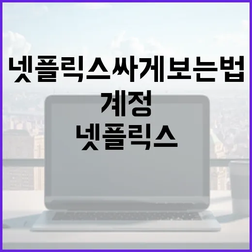 넷플릭스싸게보는법, 계정 막힘 없이 월요금 줄이려면 이렇게 - 요약