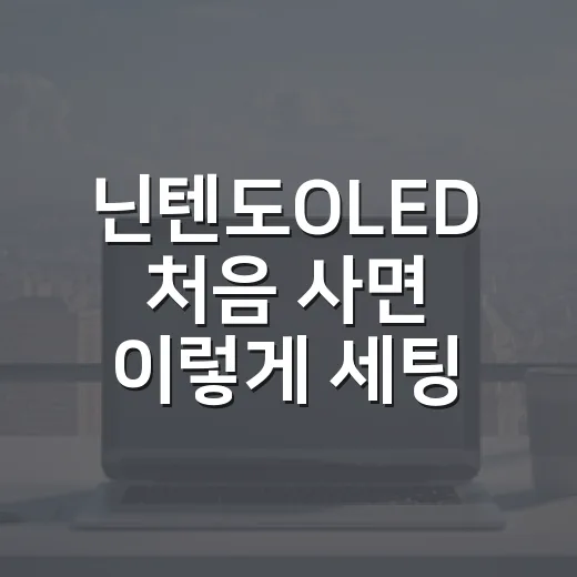 닌텐도OLED 처음 사면 이렇게 세팅하는 방법 - 요약