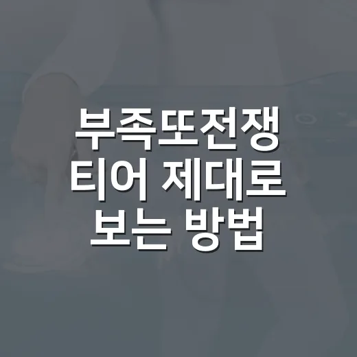 부족또전쟁 티어 제대로 보는 방법, 초반 계정은 이렇게 고르면 덜 꼬입니다 - 요약