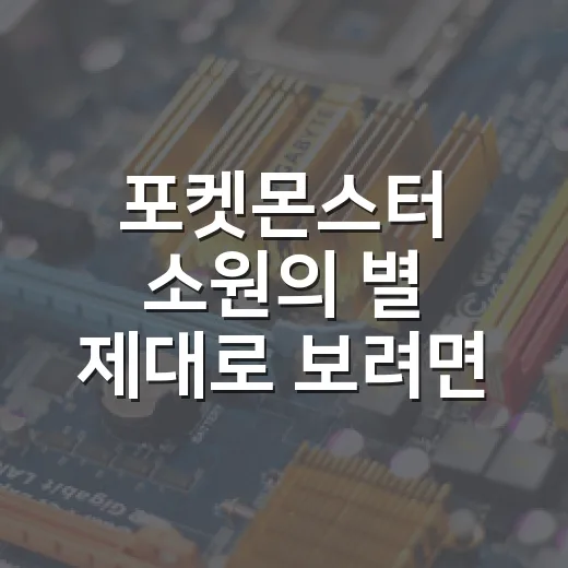 포켓몬스터 소원의 별 제대로 보려면 이렇게 보면 됩니다 - 요약