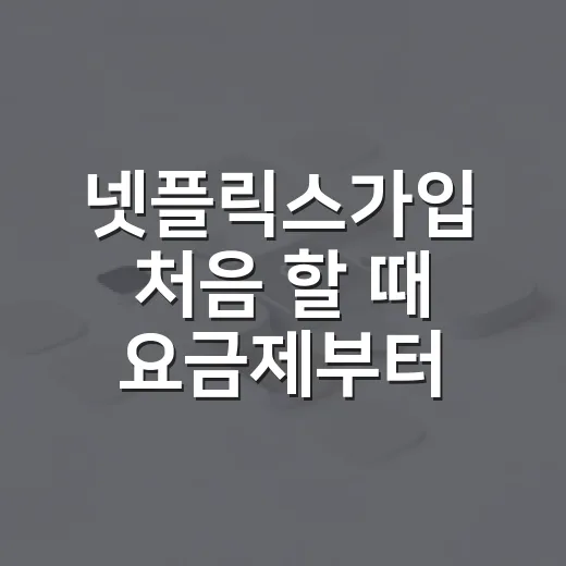 넷플릭스가입 처음 할 때 요금제부터 TV 화질까지 맞추는 방법 - 요약