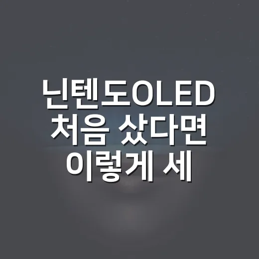 닌텐도OLED 처음 샀다면 이렇게 세팅하는 방법 - 요약