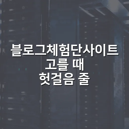 블로그체험단사이트 고를 때 헛걸음 줄이는 방법 - 요약