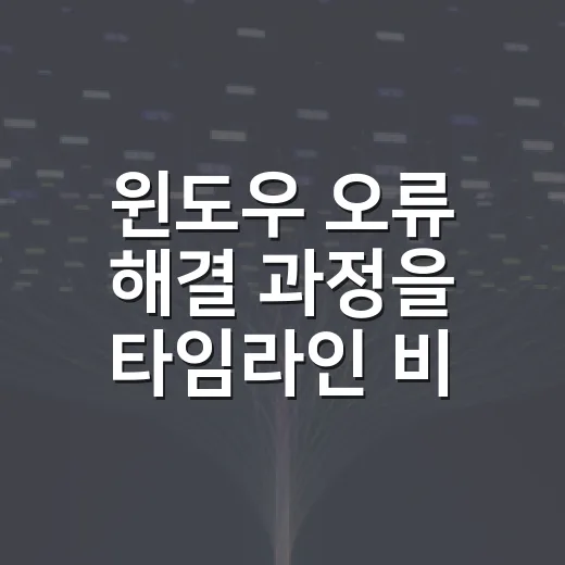 윈도우 오류 해결 과정을 타임라인 비주얼로 기록하는 방법
