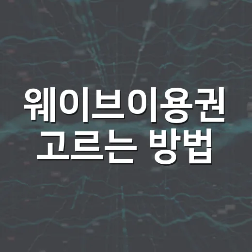 웨이브이용권 고르는 방법, 광고형부터 프리미엄까지 돈 덜 쓰려면 이렇게 - 요약