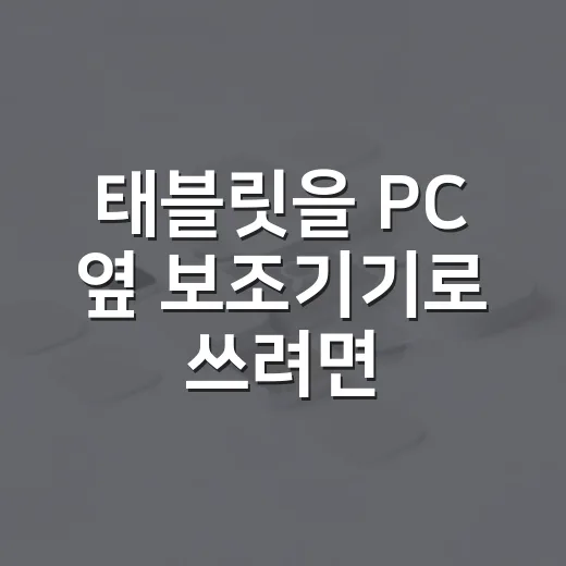 태블릿을 PC 옆 보조기기로 쓰려면 이렇게 고르면 됩니다 - 요약