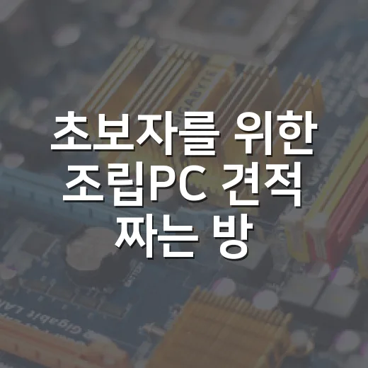 초보자를 위한 조립PC 견적 짜는 방법, 체감 성능부터 맞추면 덜 후회합니다 - 요약