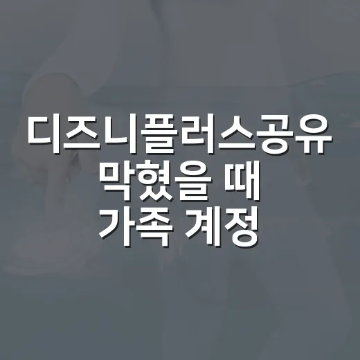 디즈니플러스공유 막혔을 때 가족 계정과 TV 인증 맞추는 방법 - 요약