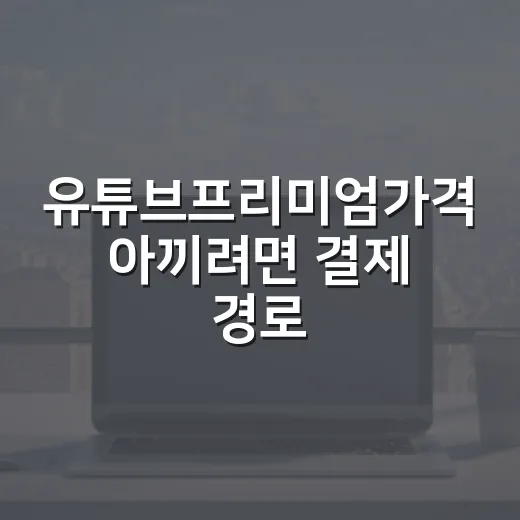 유튜브프리미엄가격 아끼려면 결제 경로부터 확인하는 방법 - 요약