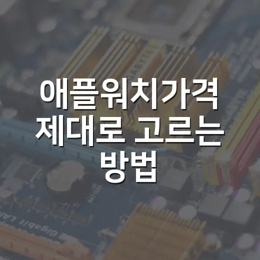 애플워치가격 제대로 고르는 방법, 30만원대부터 120만원대까지 체감 차이 기준 - 요약