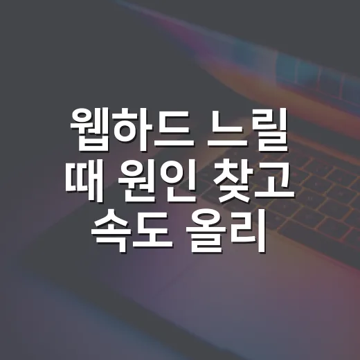 웹하드 느릴 때 원인 찾고 속도 올리는 방법 - 요약