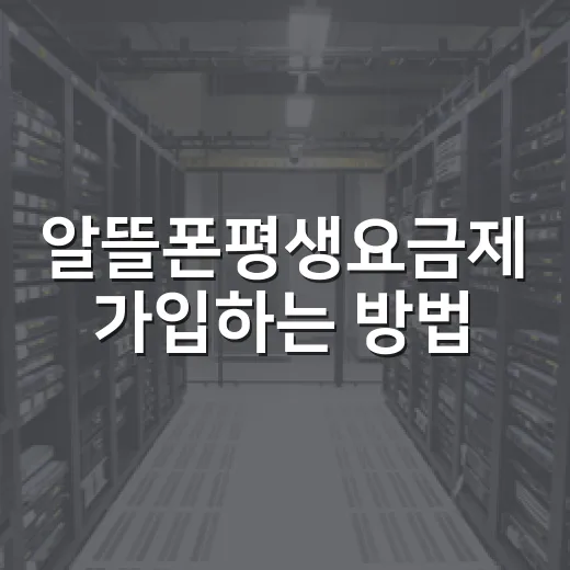 알뜰폰평생요금제 가입하는 방법, 월요금보다 조건부터 확인하기 - 요약
