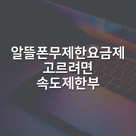 알뜰폰무제한요금제 고르려면 속도제한부터 이렇게 확인하면 됩니다 - 요약