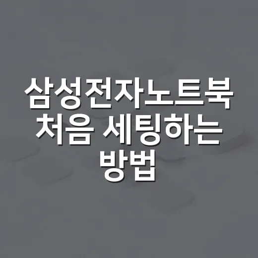 삼성전자노트북 처음 세팅하는 방법, 체감 성능부터 잡으려면 이렇게 - 요약