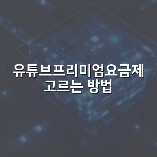 유튜브프리미엄요금제 고르는 방법, 라이트와 일반형 차이 기준 잡기 - 요약