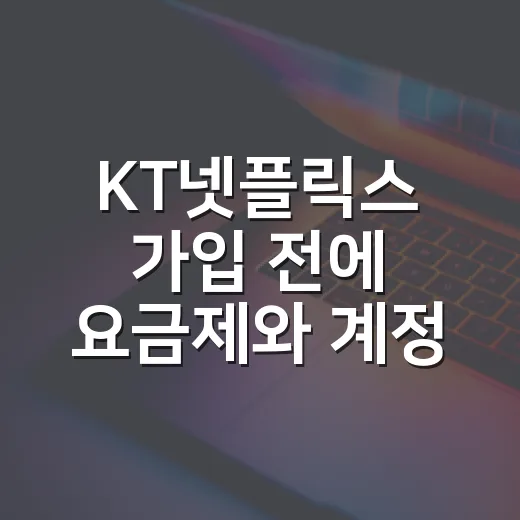KT넷플릭스 가입 전에 요금제와 계정 연결 확인하는 방법 - 요약