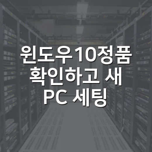 윈도우10정품 확인하고 새 PC 세팅까지 하는 방법 - 요약