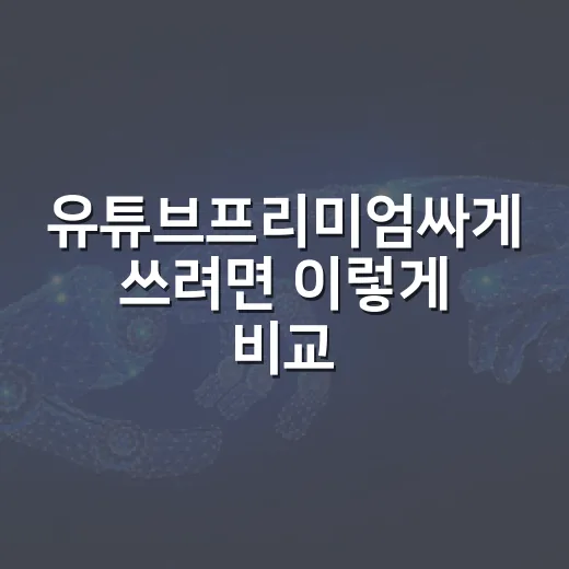 유튜브프리미엄싸게 쓰려면 이렇게 비교하면 됩니다 - 요약