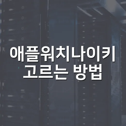 애플워치나이키 고르는 방법, 본체보다 밴드를 먼저 보세요 - 요약