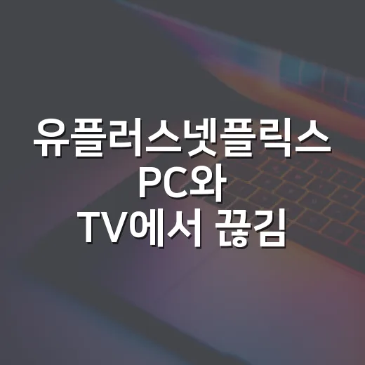 유플러스넷플릭스 PC와 TV에서 끊김 줄이려면 이렇게 세팅하세요 - 요약
