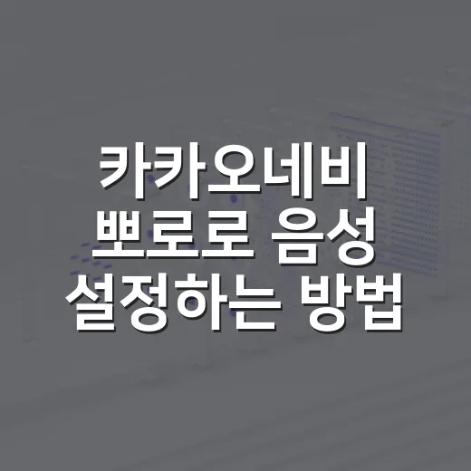 카카오네비 뽀로로 음성 설정하는 방법, 차에서 안 들릴 때까지 같이 잡기 - 요약