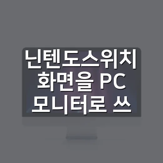 닌텐도스위치 화면을 PC 모니터로 쓰려면 이렇게 세팅하는 방법 - 요약