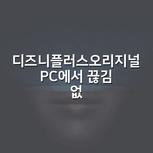 디즈니플러스오리지널 PC에서 끊김 없이 제대로 보는 방법 - 요약