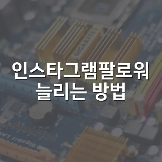 인스타그램팔로워 늘리는 방법, 숫자보다 체감 반응부터 잡아야 합니다 - 요약