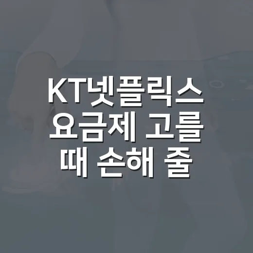 KT넷플릭스 요금제 고를 때 손해 줄이는 방법 - 요약