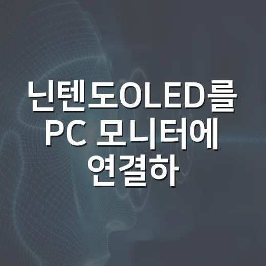 닌텐도OLED를 PC 모니터에 연결하는 방법 - 요약