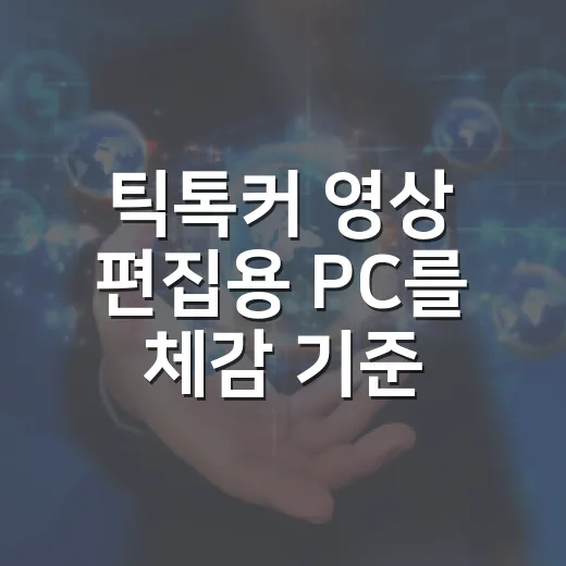 틱톡커 영상 편집용 PC를 체감 기준으로 맞추는 방법 - 요약