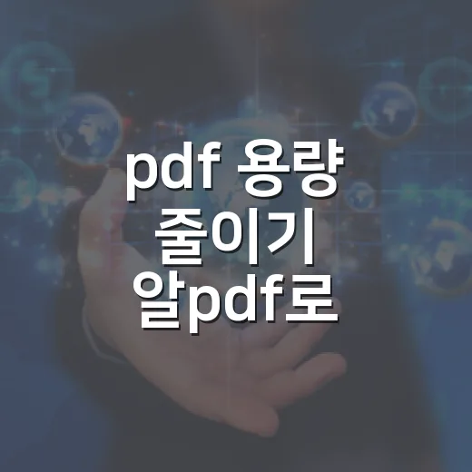 pdf 용량 줄이기 알pdf로 화질 확인하며 저장하는 방법 - 요약