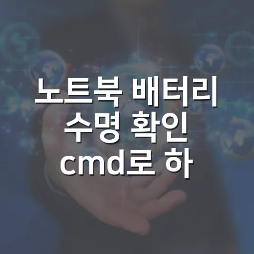 노트북 배터리 수명 확인 cmd로 하는 방법 - 요약