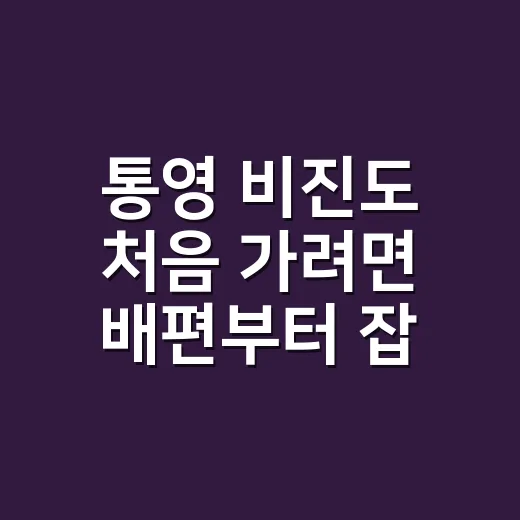 통영 비진도 처음 가려면 배편부터 잡는 방법 - 요약