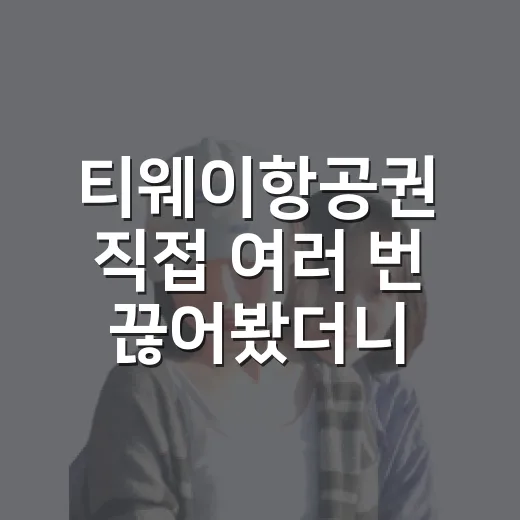 티웨이항공권 직접 여러 번 끊어봤더니, 싸게 보이던 표에서 진짜 봐야 할 것들 - 요약