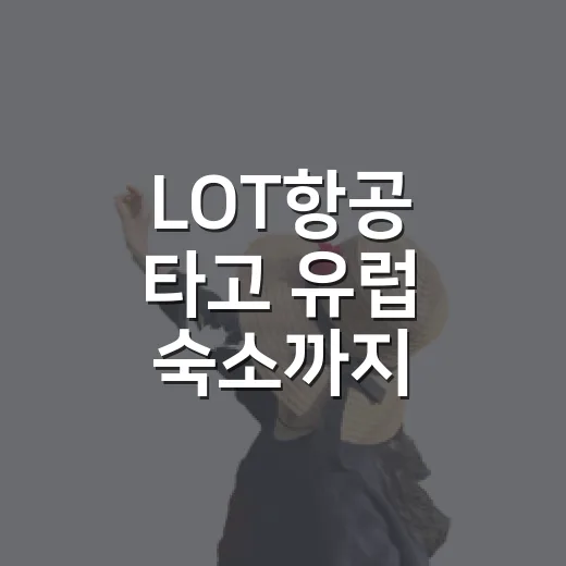 LOT항공 타고 유럽 숙소까지 이동해봤더니, 생각보다 갈린 진짜 후기 - 요약