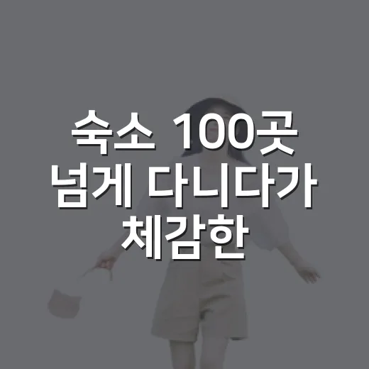 숙소 100곳 넘게 다니다가 체감한 비행기표예약의 진짜 타이밍 - 요약