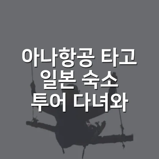 아나항공 타고 일본 숙소 투어 다녀와봤더니, 비행부터 체크인까지 달랐던 점 - 요약