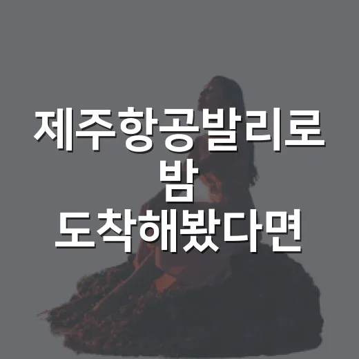 제주항공발리로 밤 도착해봤다면 숙소 선택이 달라지는 이유 - 요약