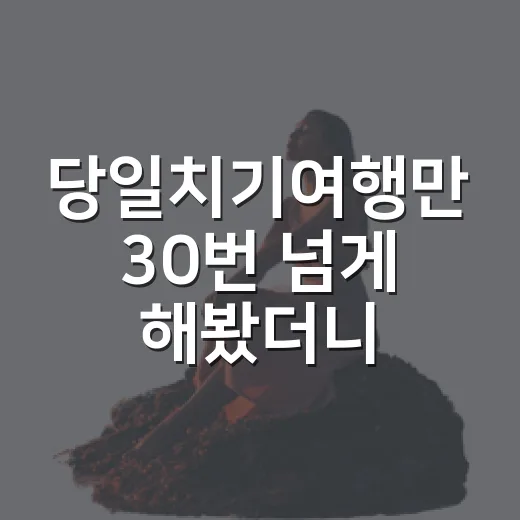 당일치기여행만 30번 넘게 해봤더니 숙소 고르는 눈이 더 생겼다 - 요약
