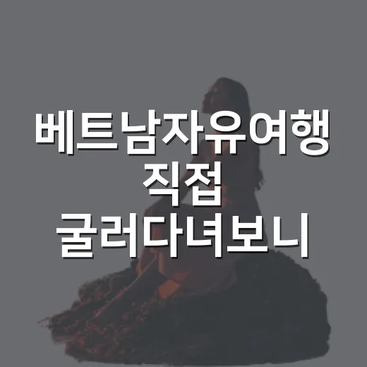베트남자유여행 직접 굴러다녀보니 숙소 선택에서 갈리더라 - 요약